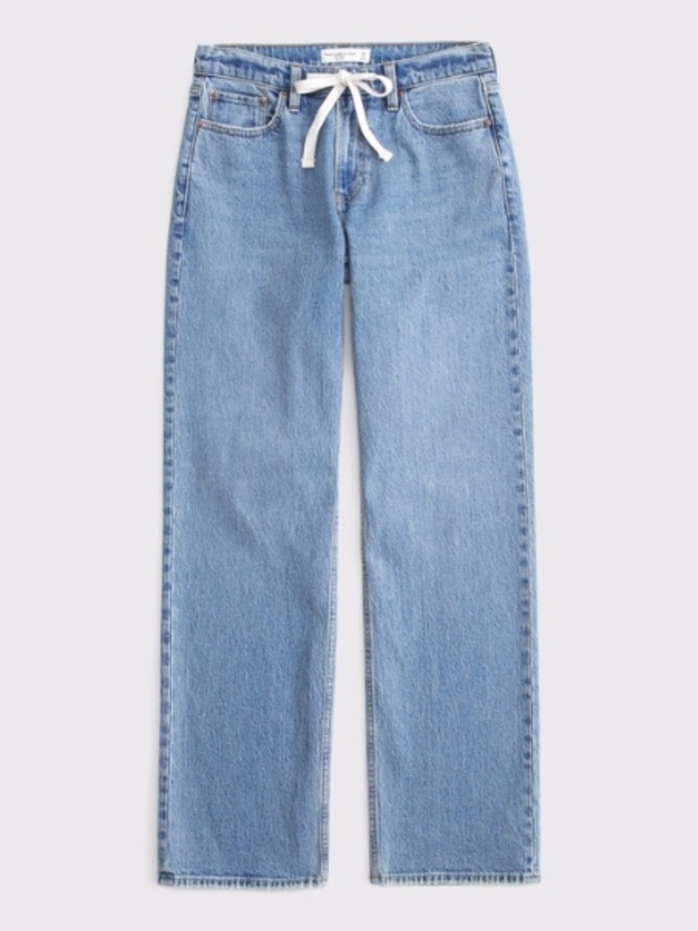 NWT! Abercrombie & Fitch Low Rise Baggy Jean MEDIUM DRAWSTRING 33